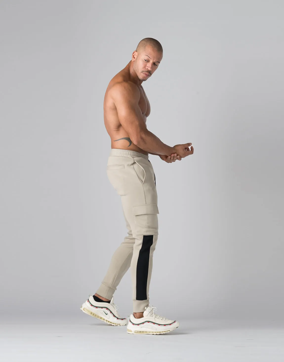 CRONOS Skinny cargo pants【GREIGE】