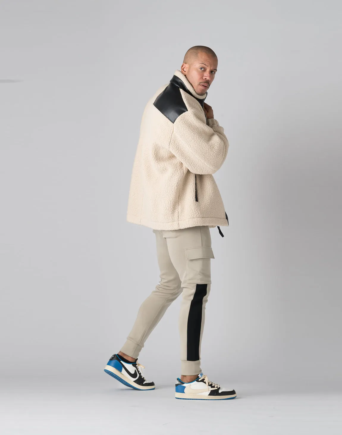 CRONOS Skinny cargo pants【GREIGE】