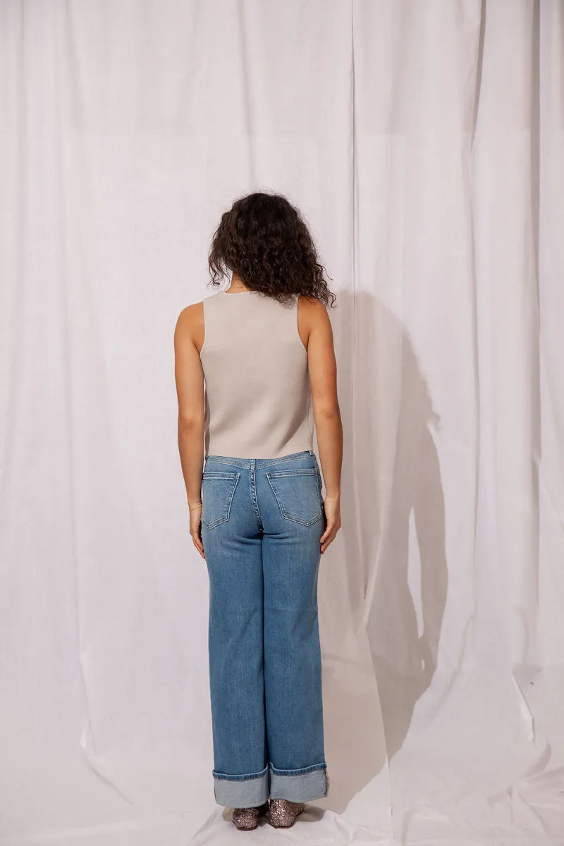 Cuffed Palazzo Jean