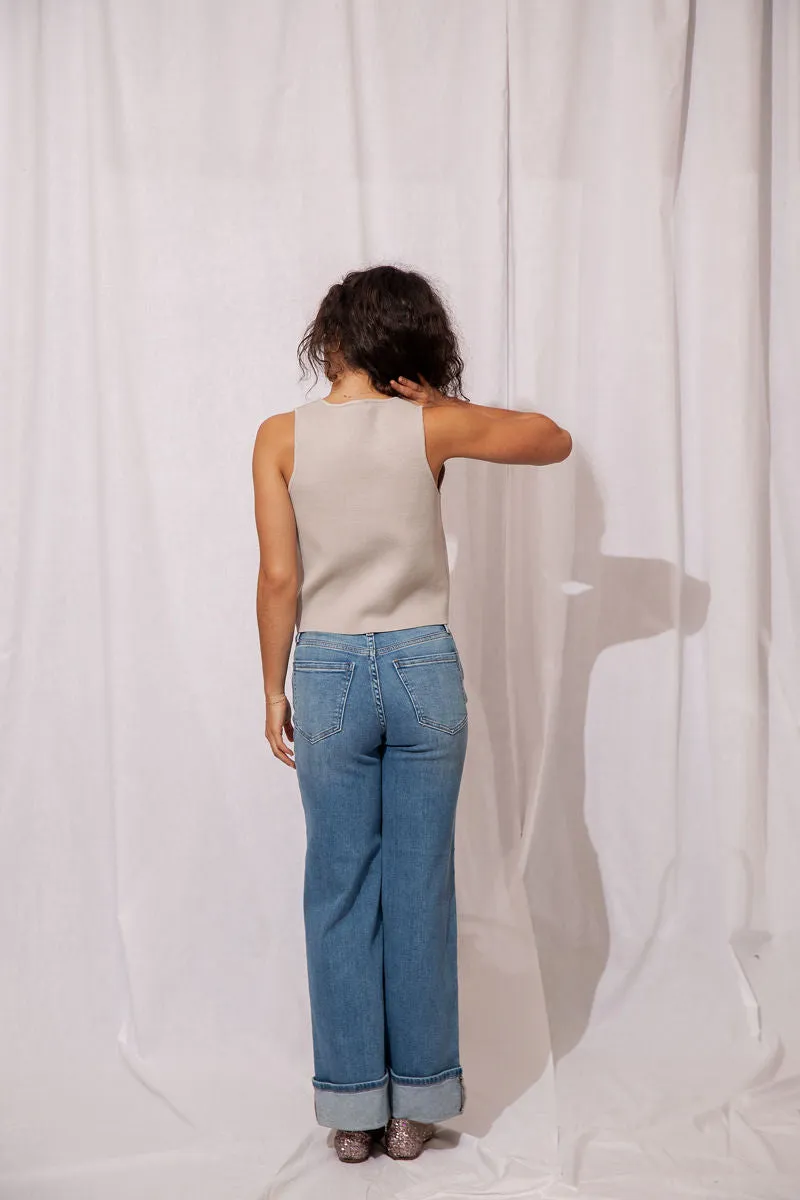 Cuffed Palazzo Jean