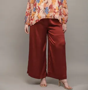 Curvy Rust Red Culotte Pants