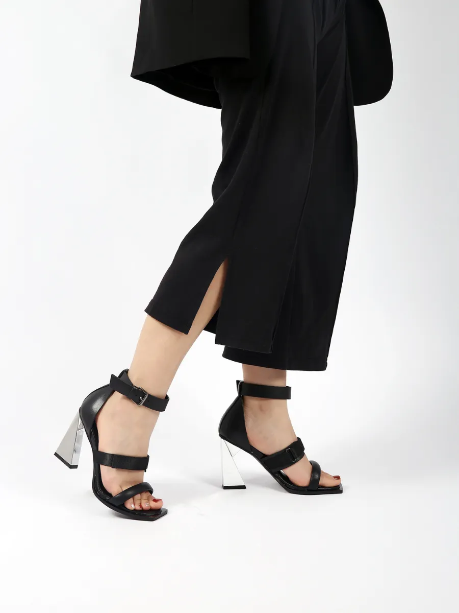 Daisymae Ankle Strap Black Heel