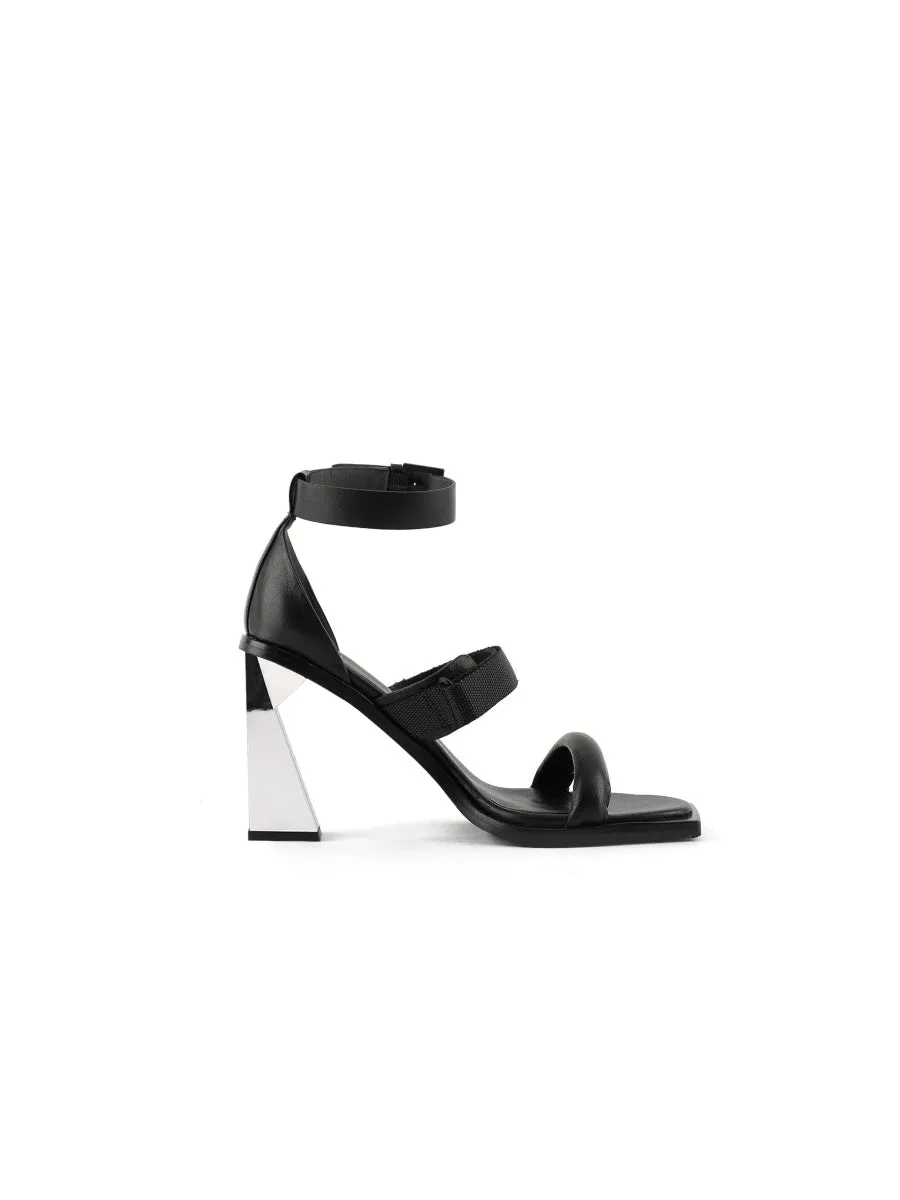 Daisymae Ankle Strap Black Heel