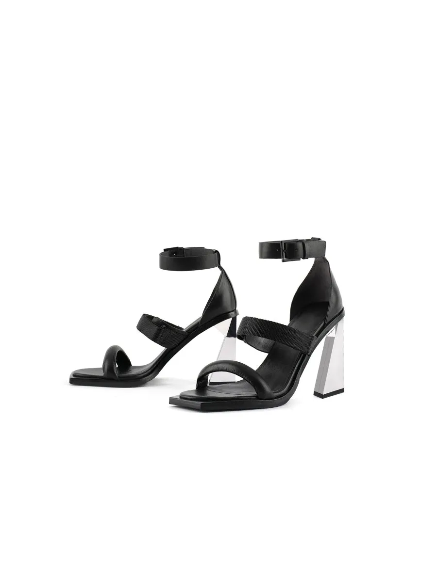 Daisymae Ankle Strap Black Heel