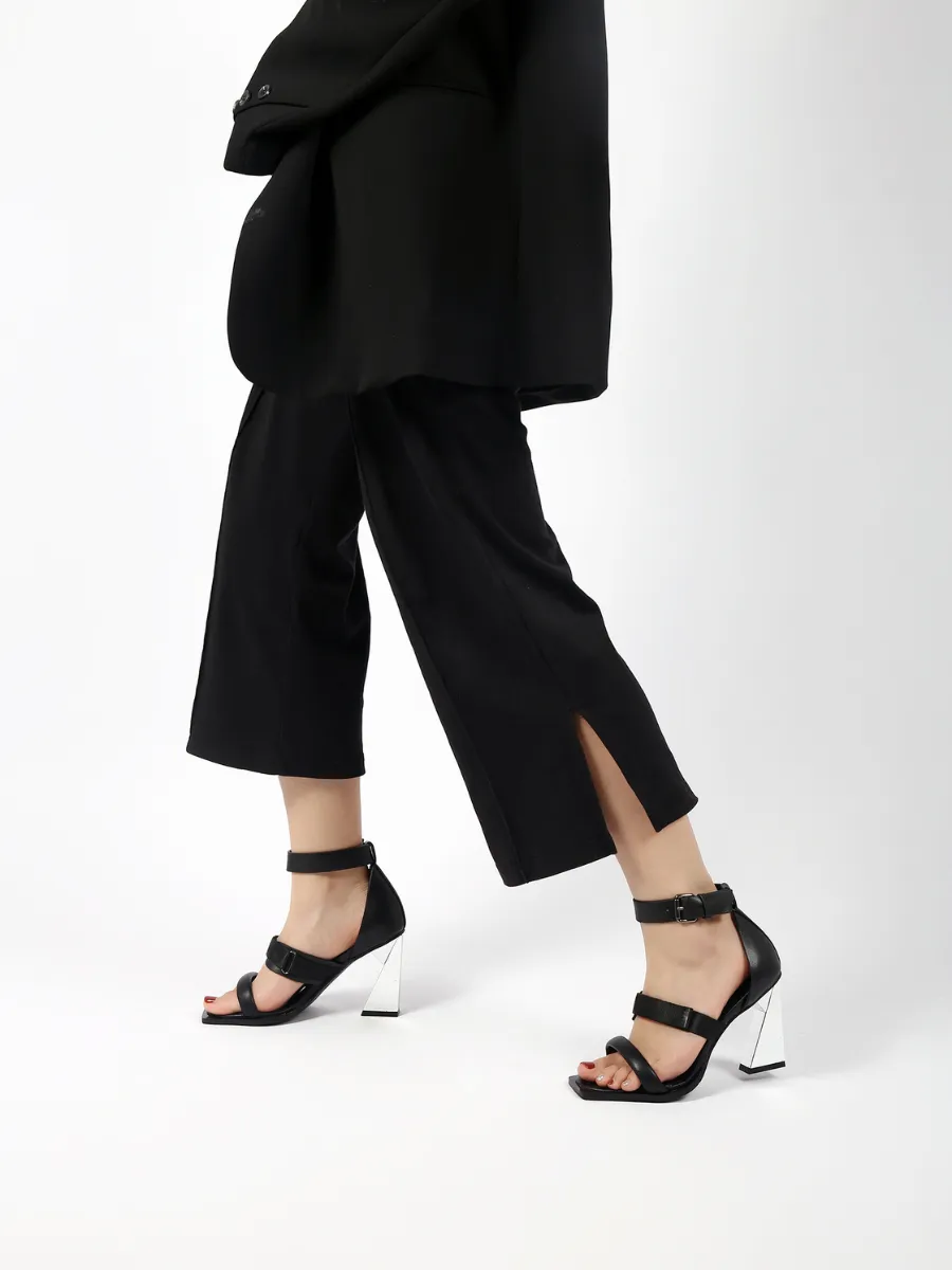 Daisymae Ankle Strap Black Heel