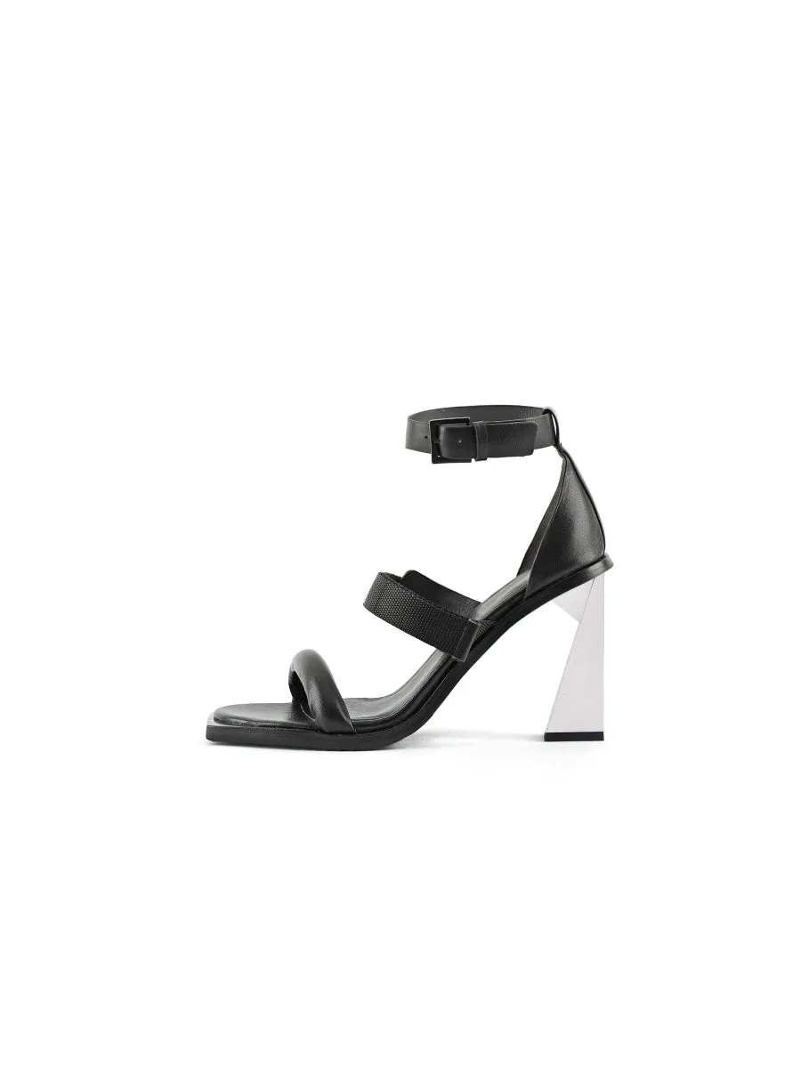 Daisymae Ankle Strap Black Heel