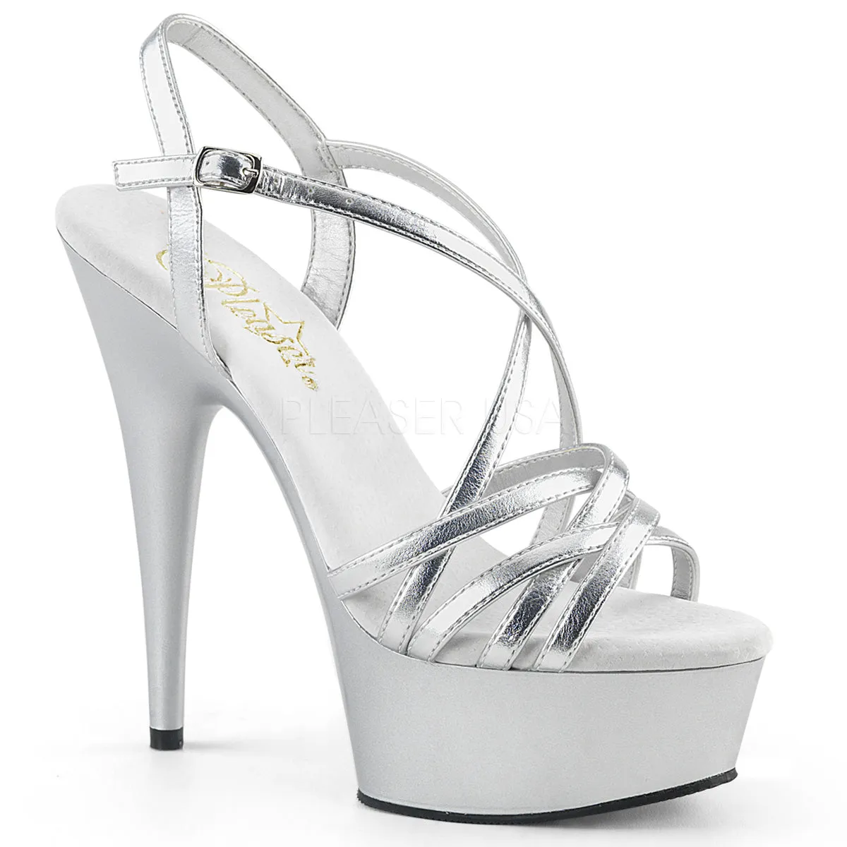 DELIGHT-613  Silver Metallic Pu/Silver