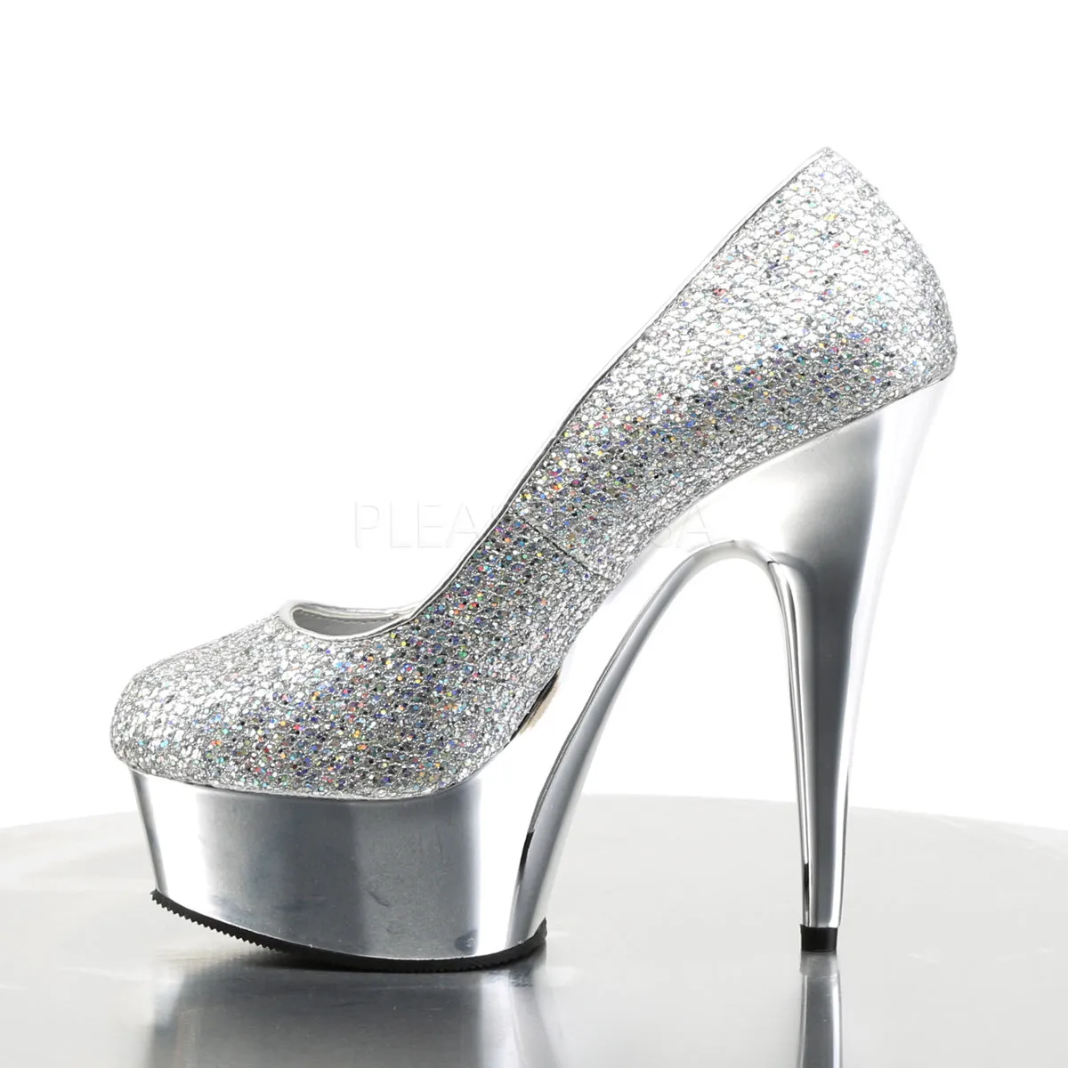 DELIGHT-685G  Silver Multi Glitter/Silver Chrome