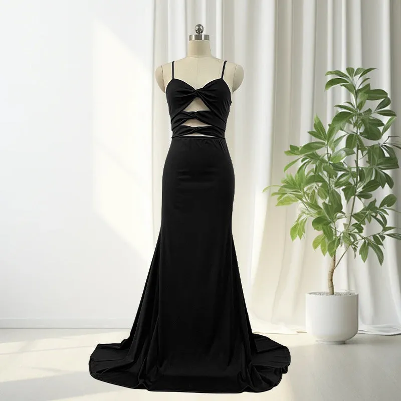 Delta Formal Stylish Cutout Glitter Dress