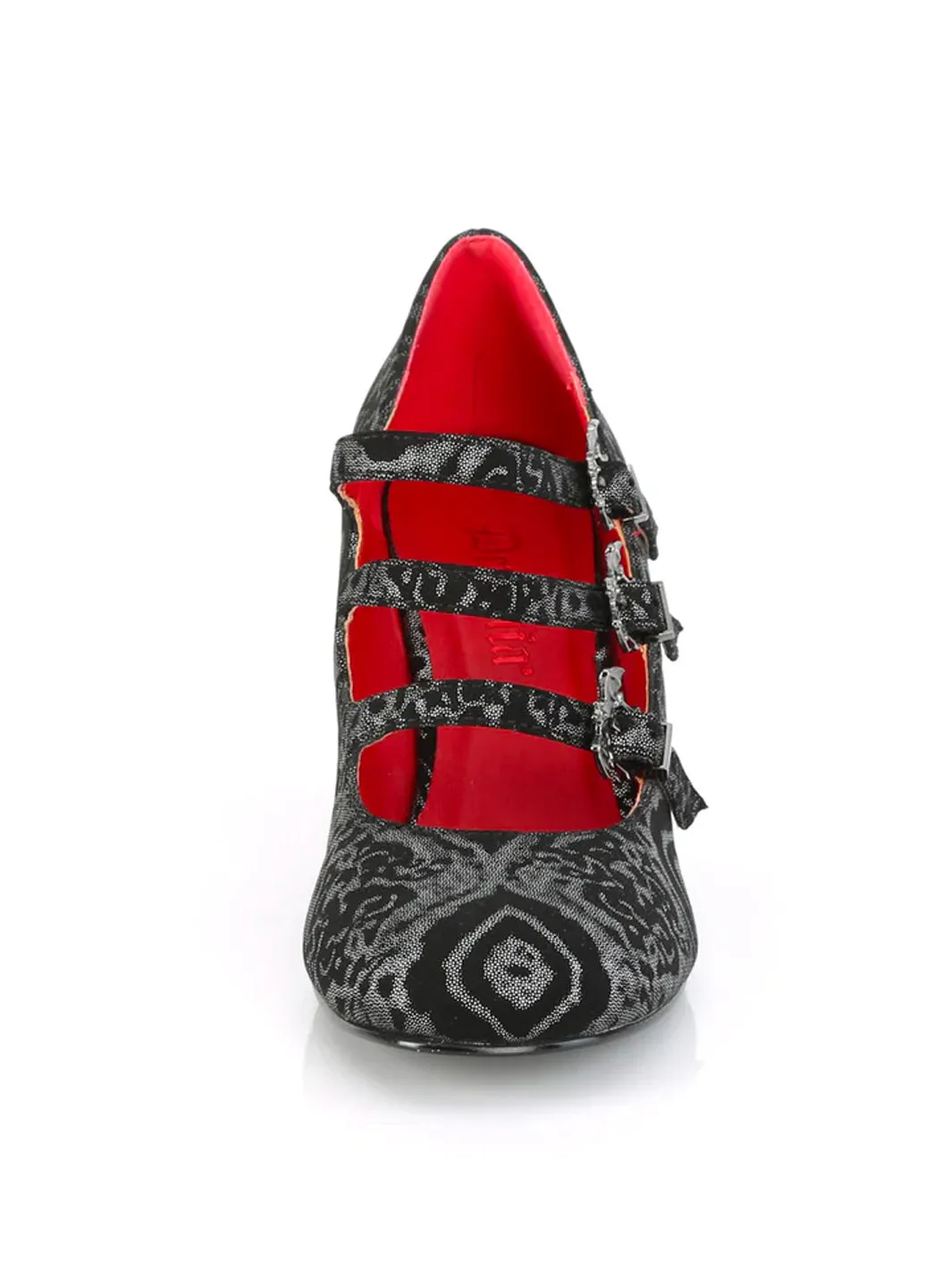 DEMONIA VIVIKA-38 - SILVER VEGAN LEATHER ✰ PRE ORDER ✰