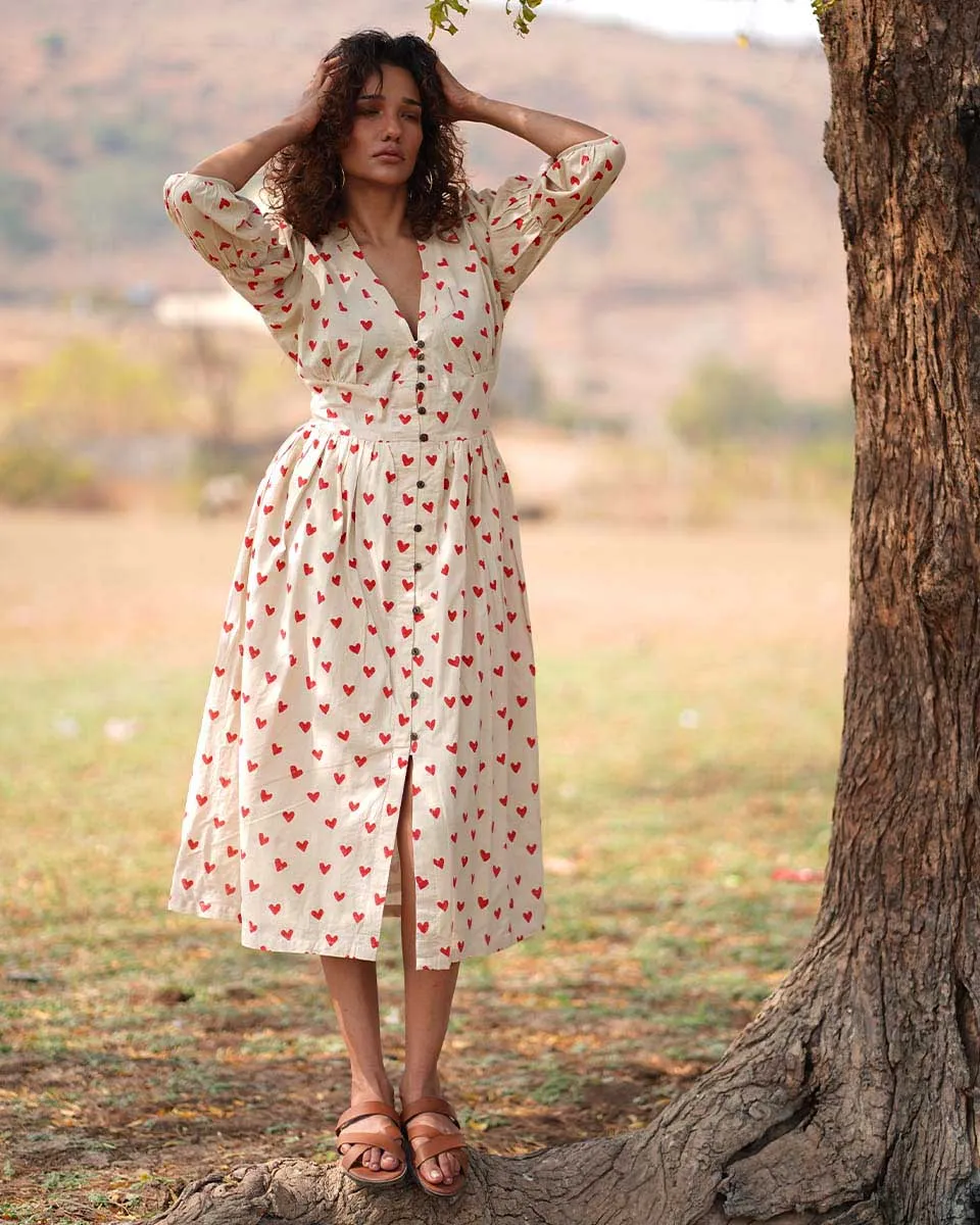 Dil Dariya Handblock Printed Cotton Dress