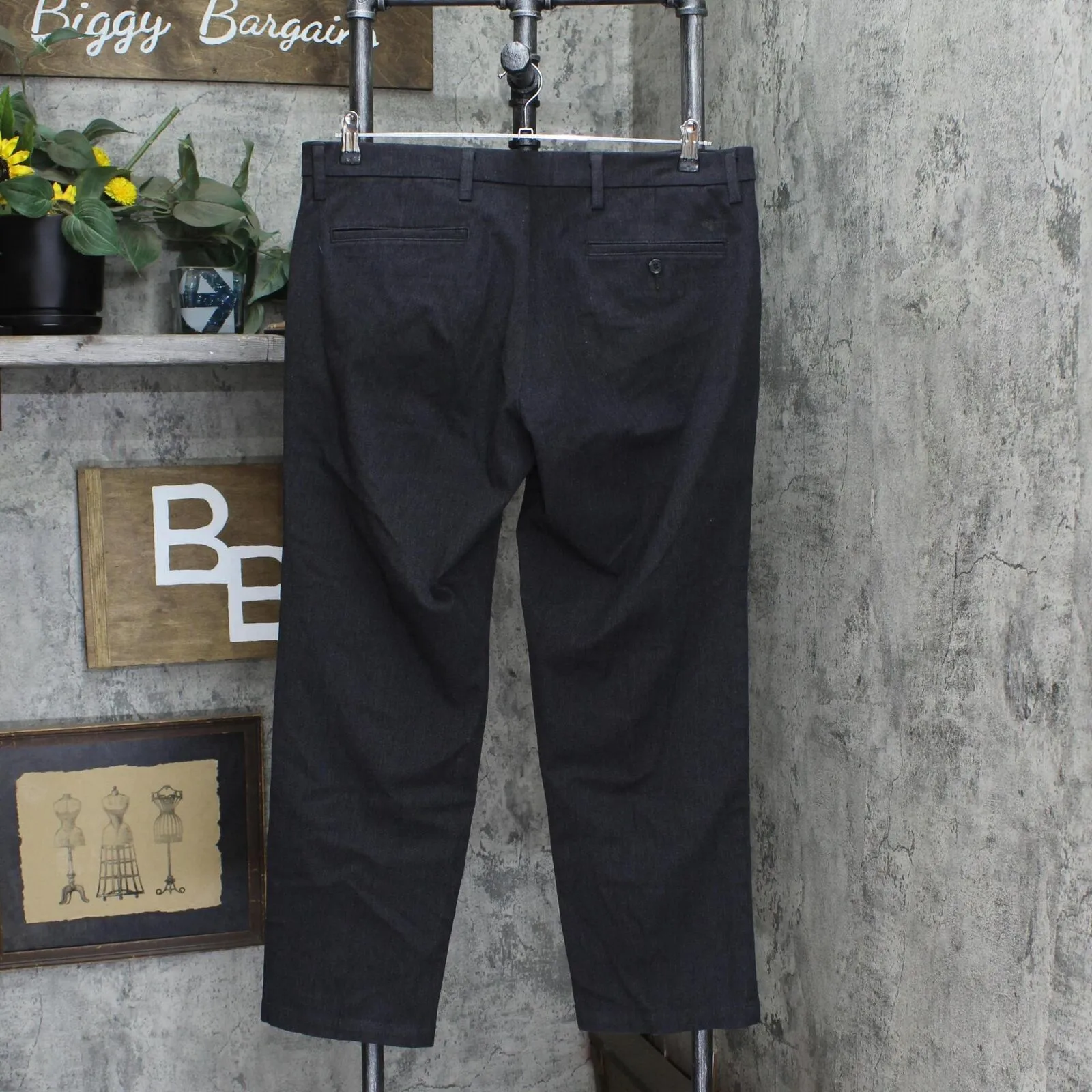 Dockers Mens Stretch Straight Fit Heavyweight Khaki Pants Black 36x32