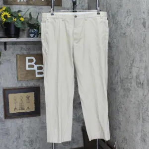 Eddie Bauer Mens Flat Front Dress Suit Pants 166a7640139dd5 Khaki Brown 40x30