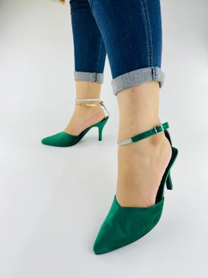 Eden Pointed Toe Ankle Strap Stilettos High Heels-11082