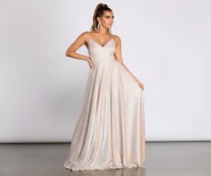 Elana Glitter Stylish A-Line Dress
