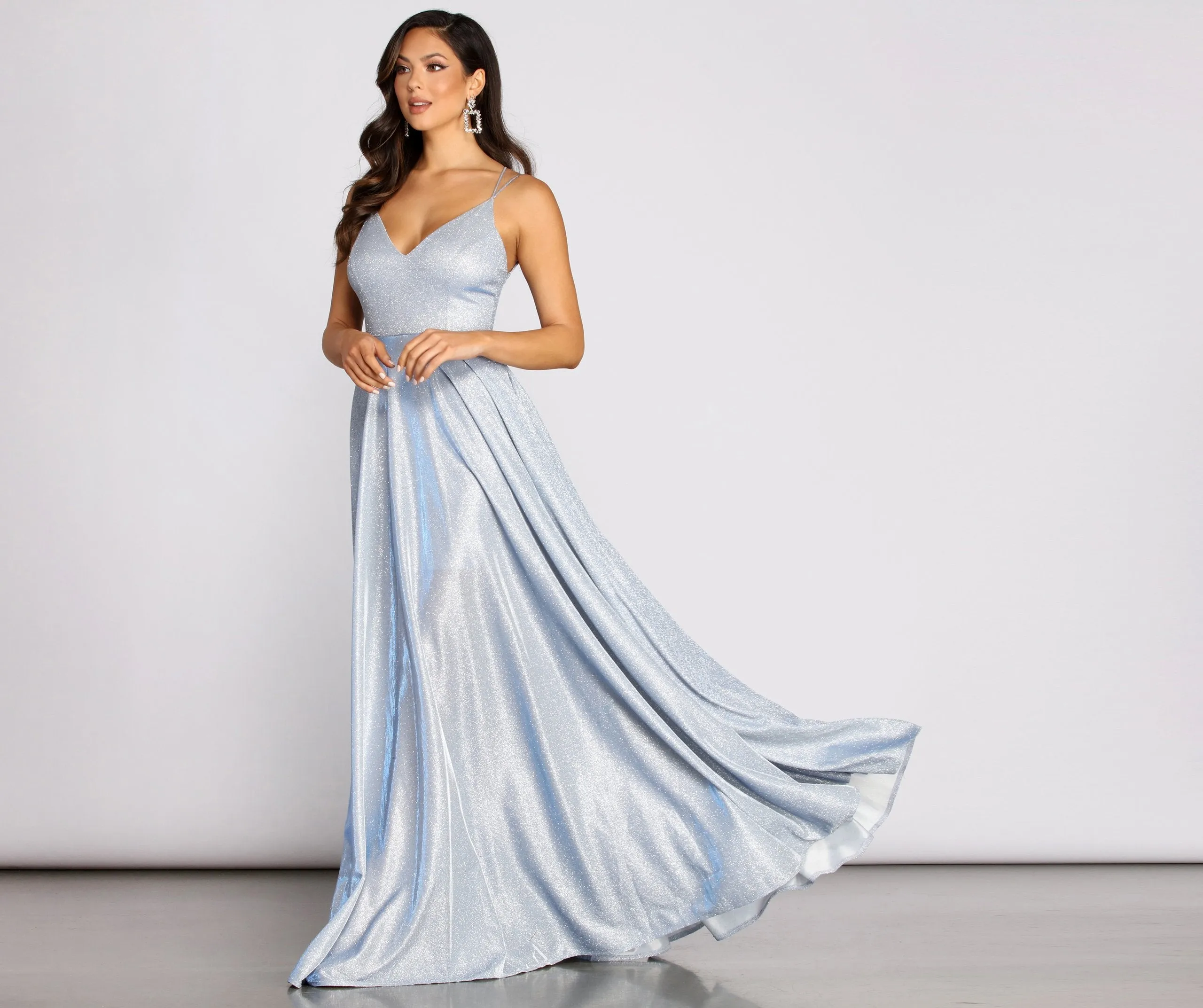 Elana Glitter Stylish A-Line Dress