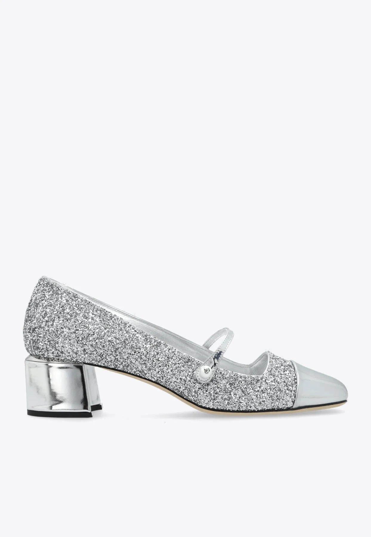Elisa 45 Glittered Leather Pumps