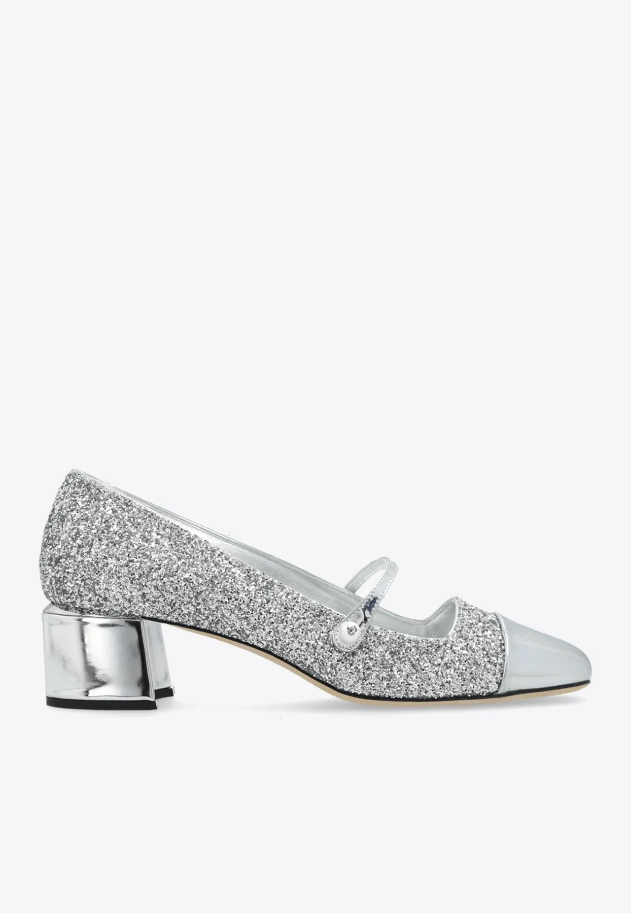 Elisa 45 Glittered Leather Pumps