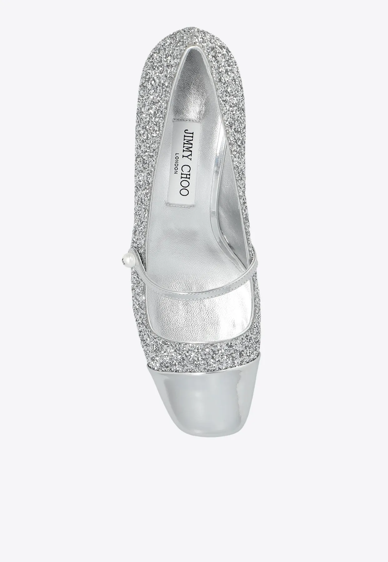 Elisa 45 Glittered Leather Pumps