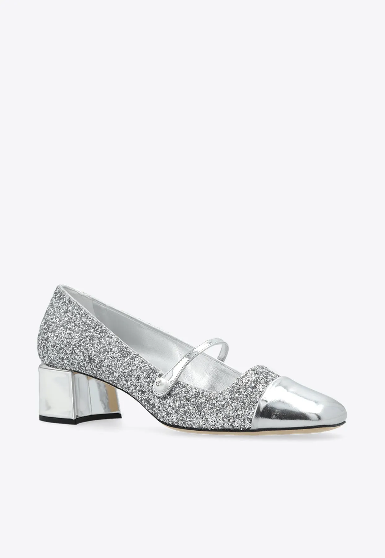 Elisa 45 Glittered Leather Pumps