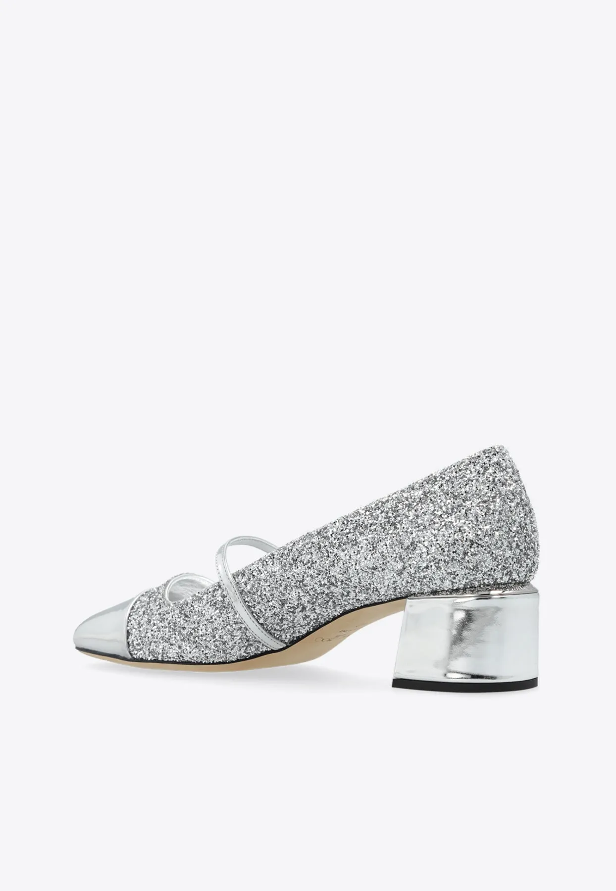 Elisa 45 Glittered Leather Pumps