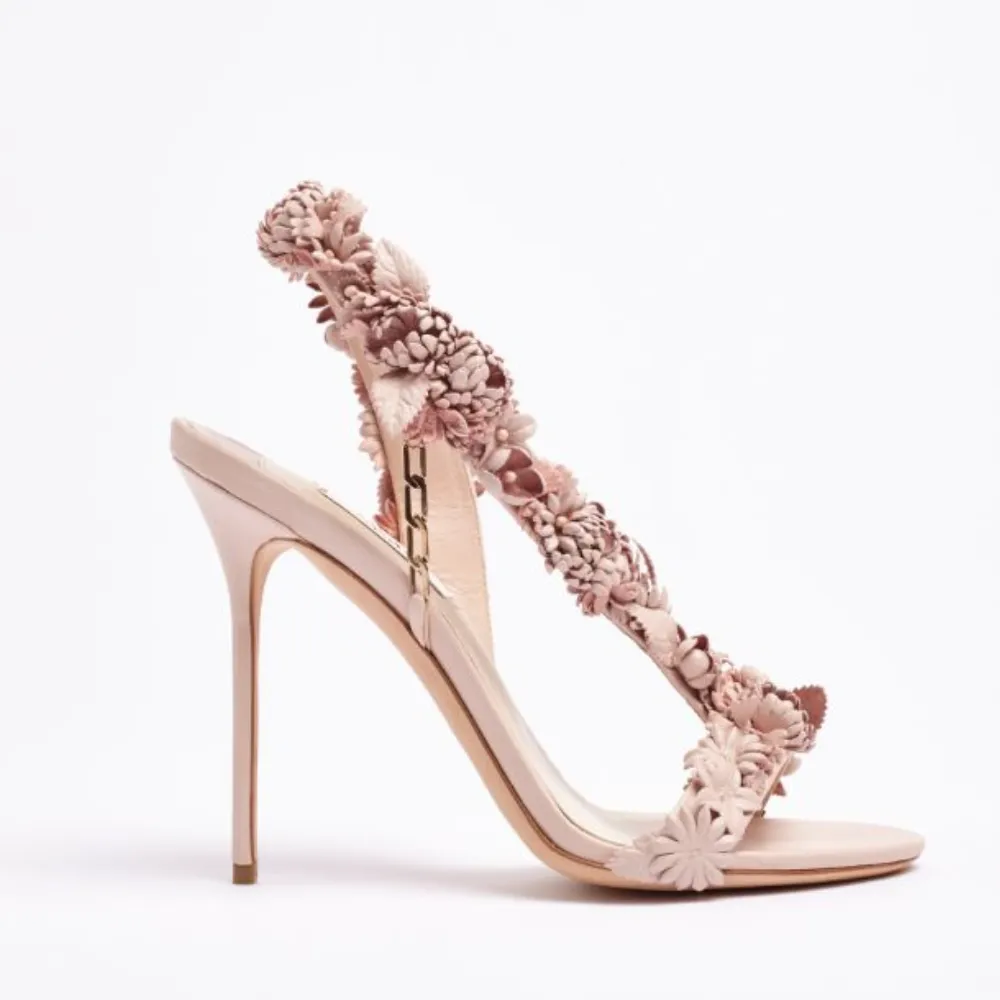 Embellished Nappa Leather Heels