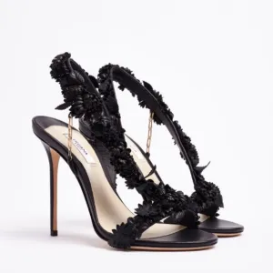Embellished Nappa Leather Heels