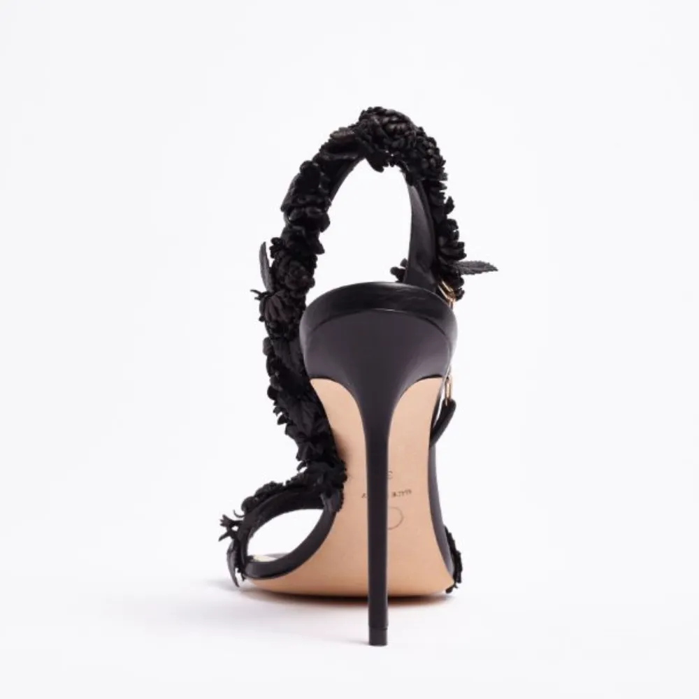 Embellished Nappa Leather Heels