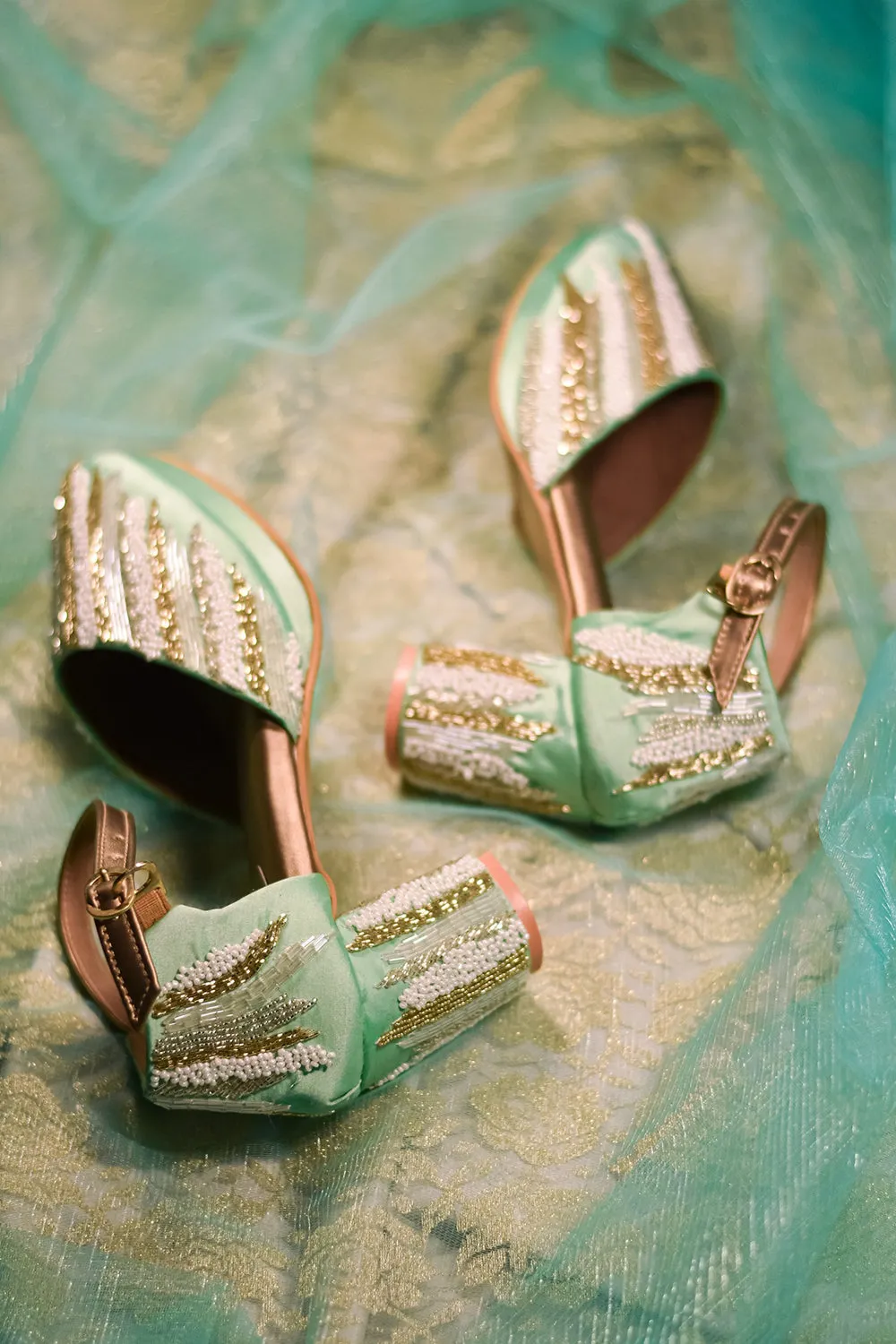 Embroidered Petite Green Bellies