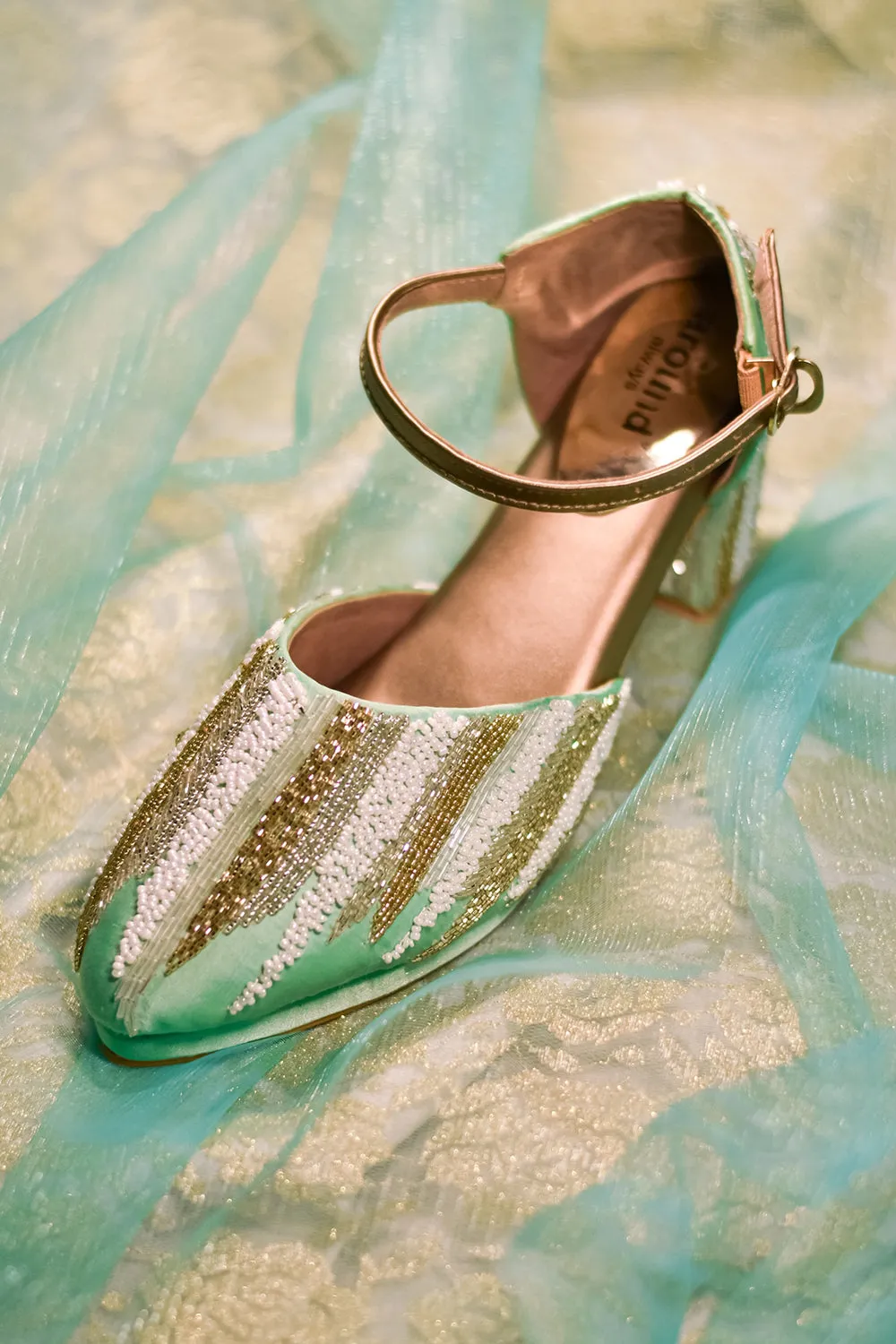 Embroidered Petite Green Bellies