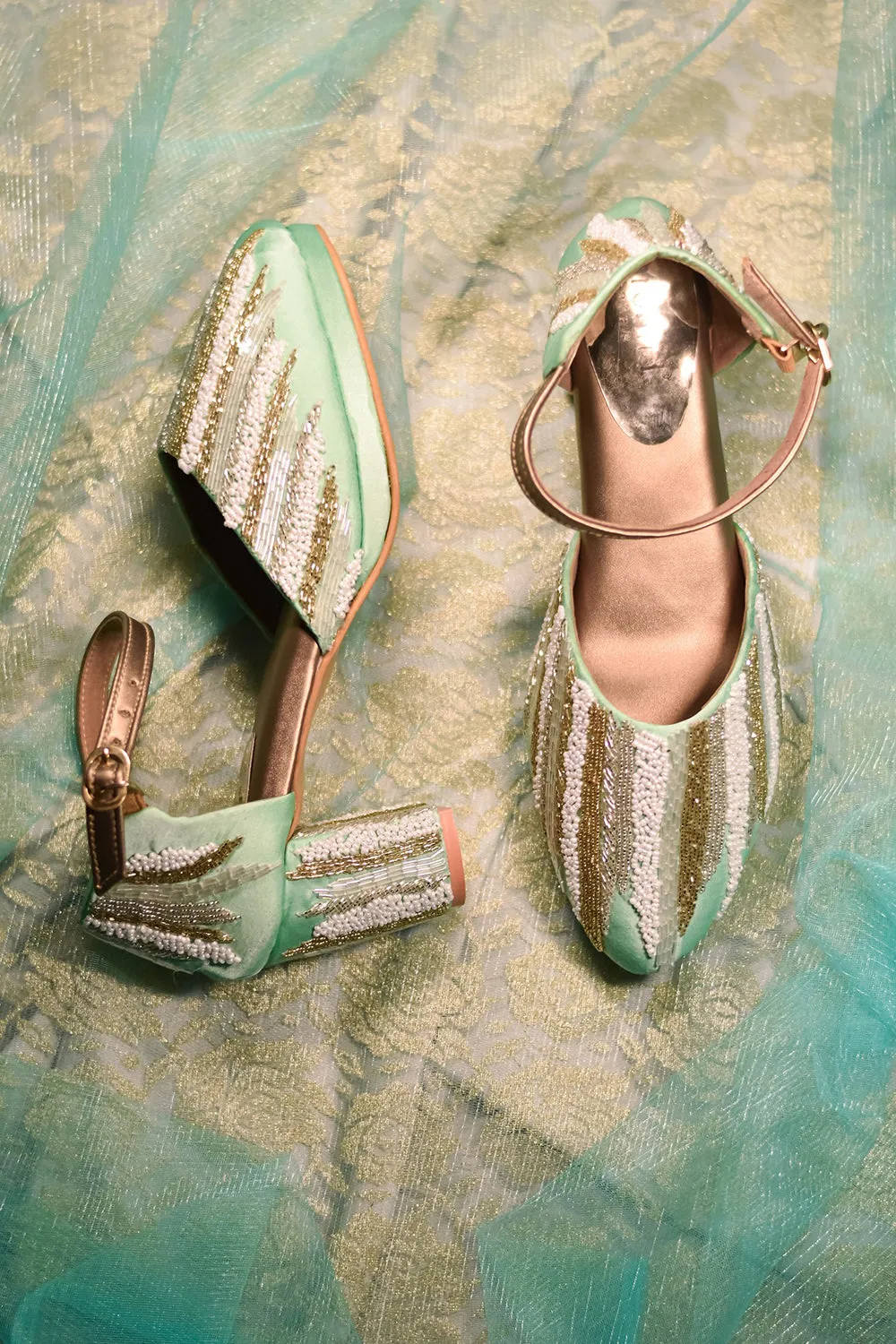 Embroidered Petite Green Bellies