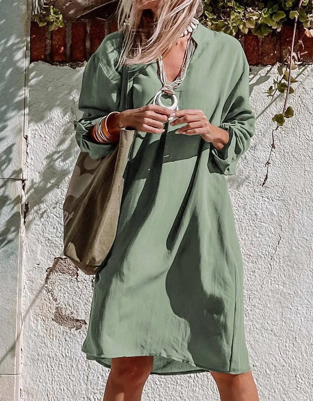 Emilee-Casual Dress-Sage