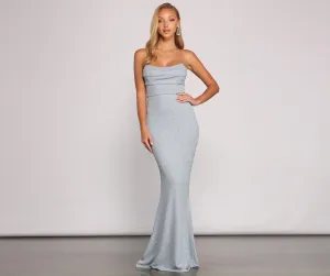 Everly Formal Sleeveless Charming Glitter Mermaid Dress