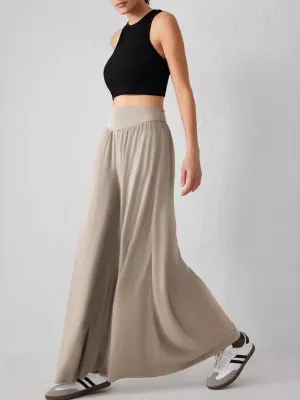 Exaggerated Khaki Flair Pants