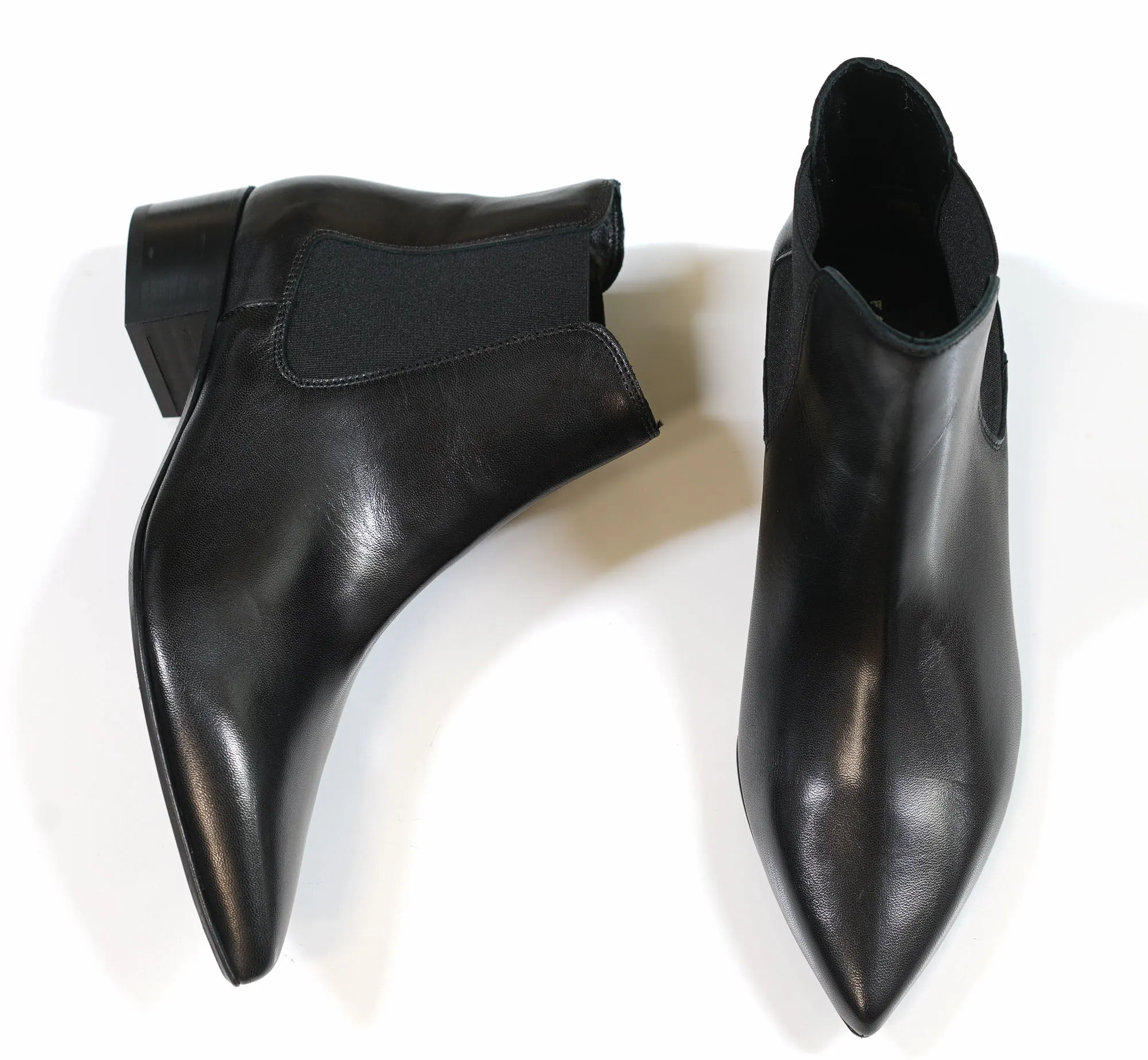 Fabio Rusconi Women's Black Leather Ankle Boot F5559 40% OFF