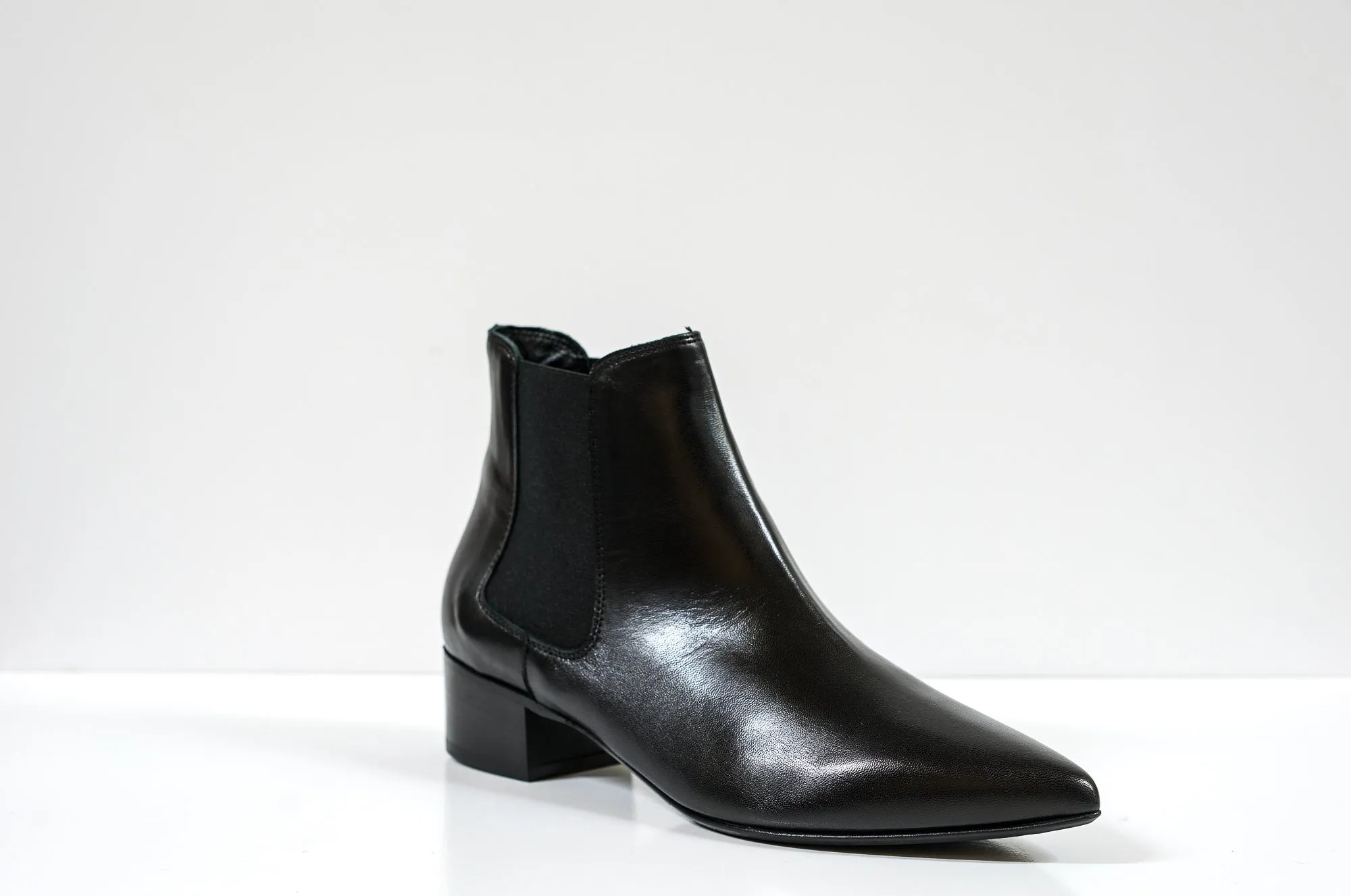 Fabio Rusconi Women's Black Leather Ankle Boot F5559 40% OFF