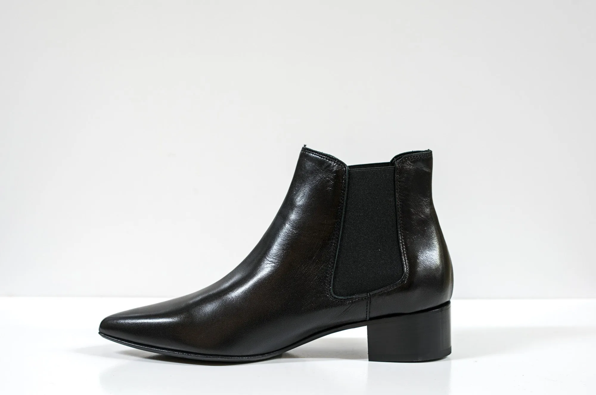 Fabio Rusconi Women's Black Leather Ankle Boot F5559 40% OFF