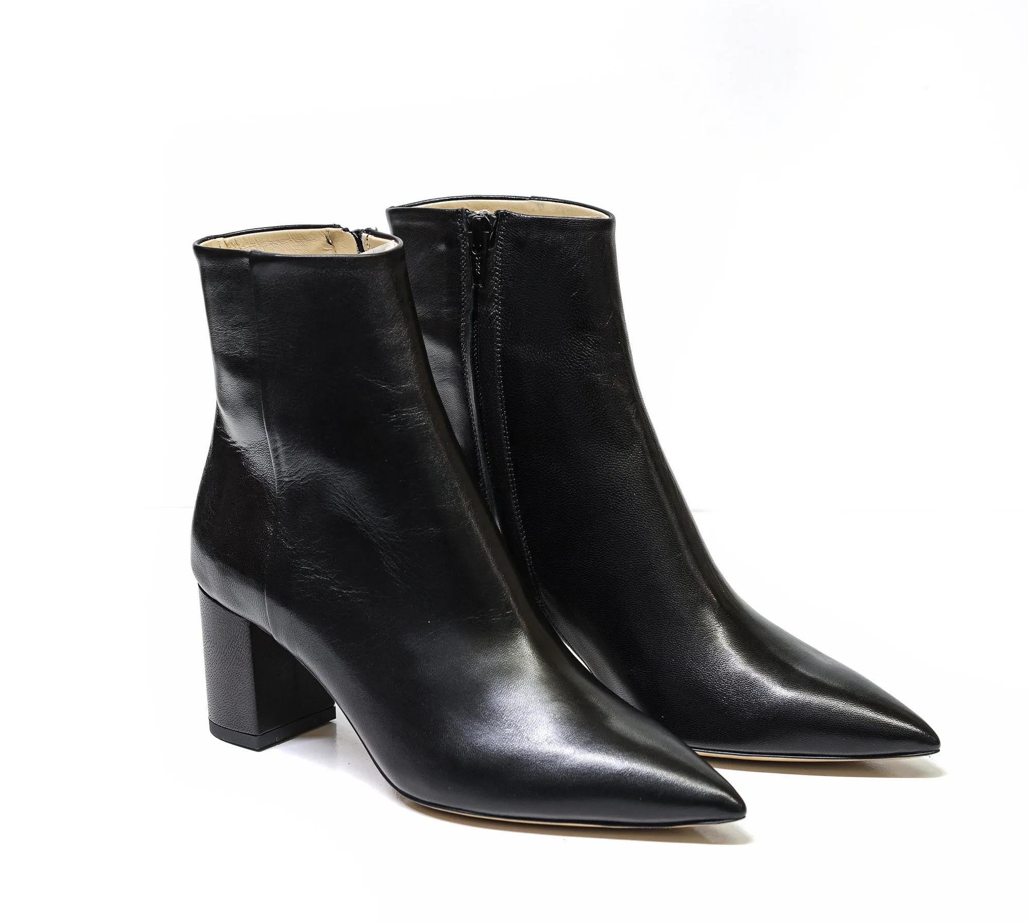 Fabio Rusconi Women's Black Leather Ankle Boot Zara-Cig 40% off