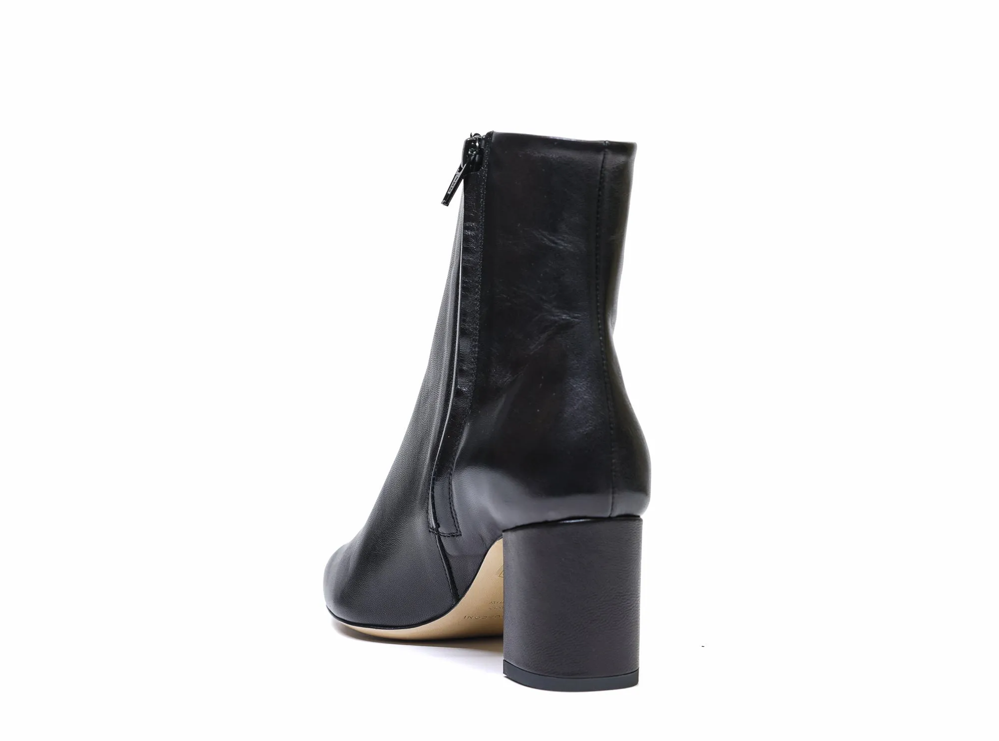 Fabio Rusconi Women's Black Leather Ankle Boot Zara-Cig 40% off