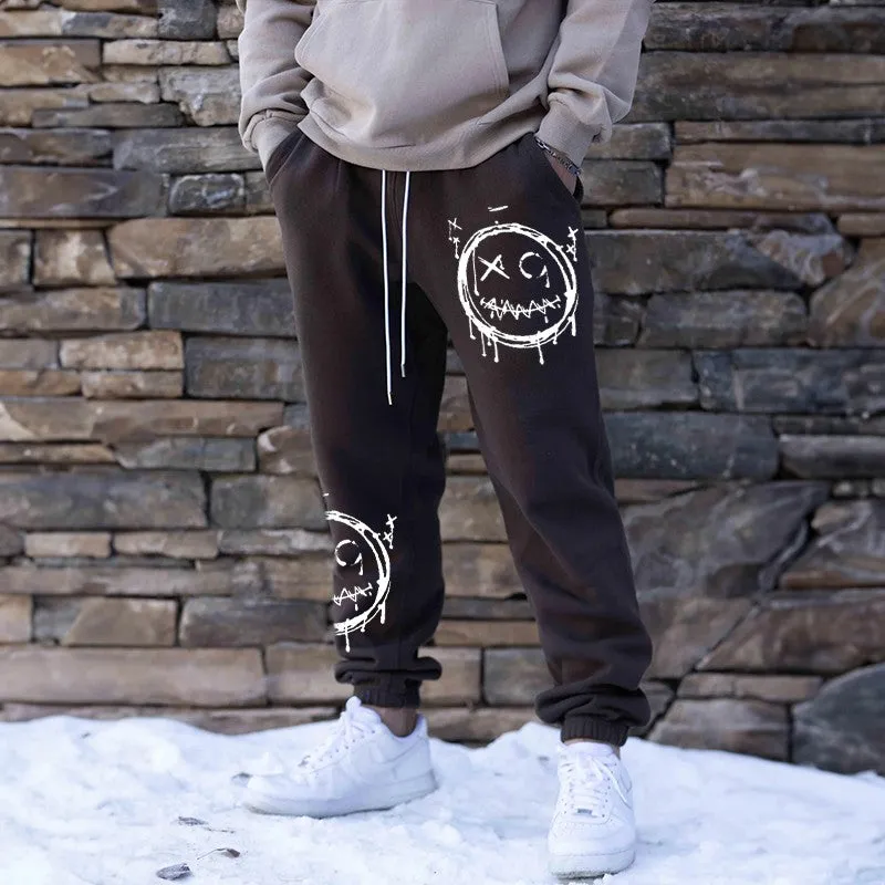 Faded Emoji GRAPHIC PRINT JOGGERS