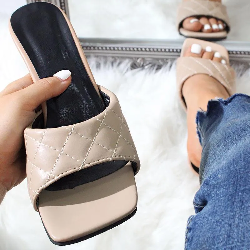 Fashion Lattice Peep Toe Fine High Heels