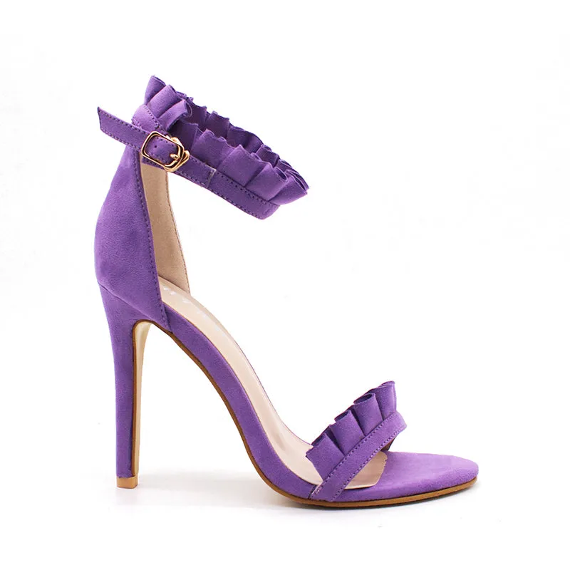 Fashion Women's Ankle Strap High Thin Heels - Purple,Pink,Sliver,Winered