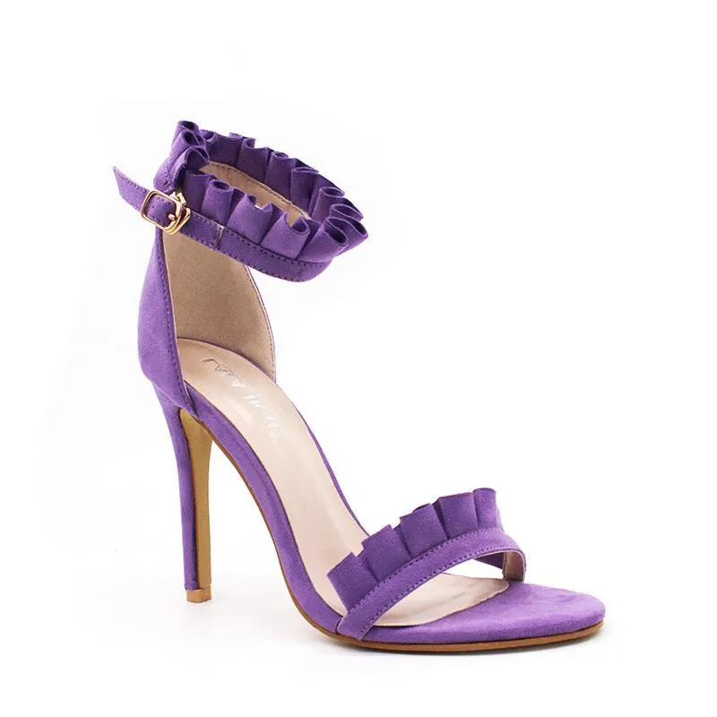 Fashion Women's Ankle Strap High Thin Heels - Purple,Pink,Sliver,Winered