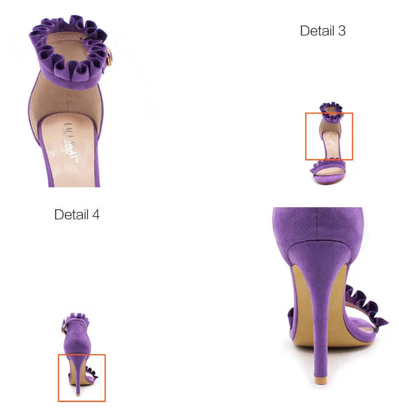 Fashion Women's Ankle Strap High Thin Heels - Purple,Pink,Sliver,Winered
