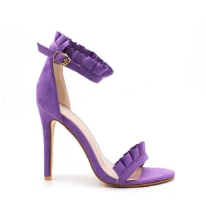 Fashion Women's Ankle Strap High Thin Heels - Purple,Pink,Sliver,Winered