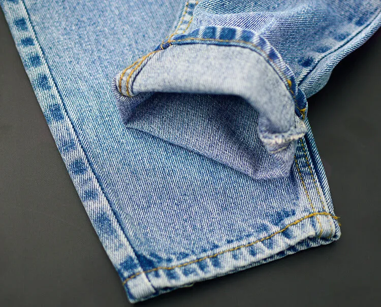 Fashionable Women's Jeans High Waisted Mom Jeans Straight Pants