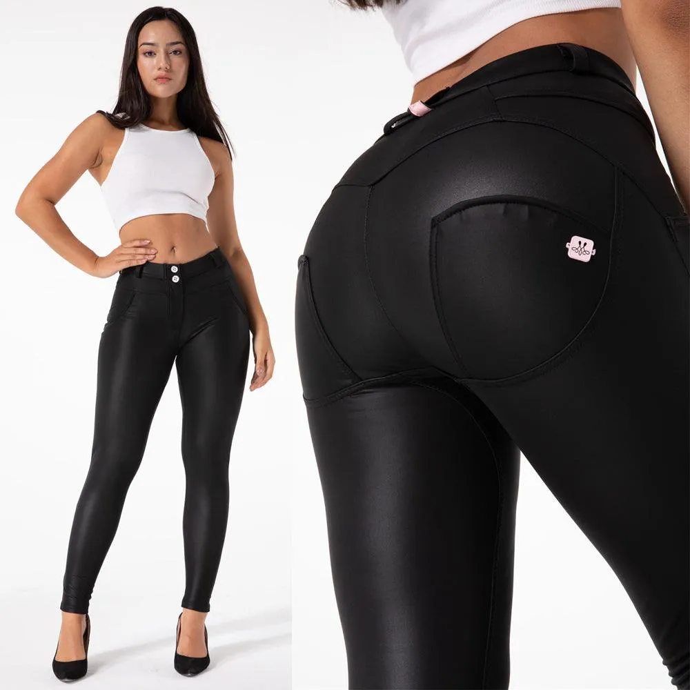 Faux Leather Pencil Pants - Slim Fit for a Bodycon Look