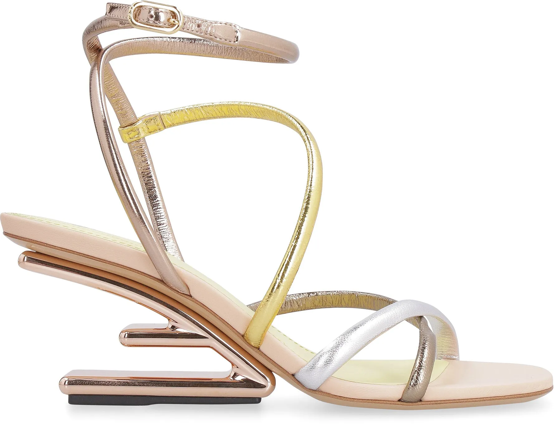 Fendi First heeled leather sandals