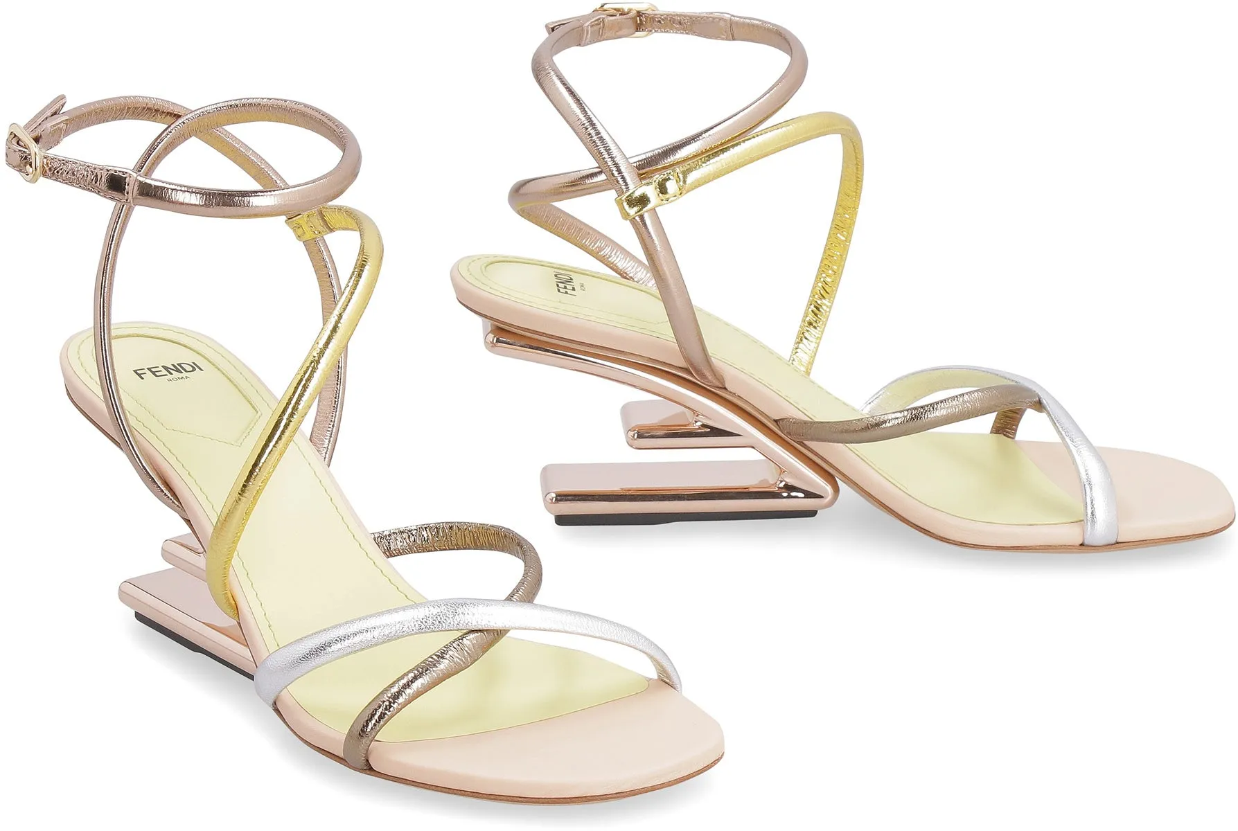 Fendi First heeled leather sandals