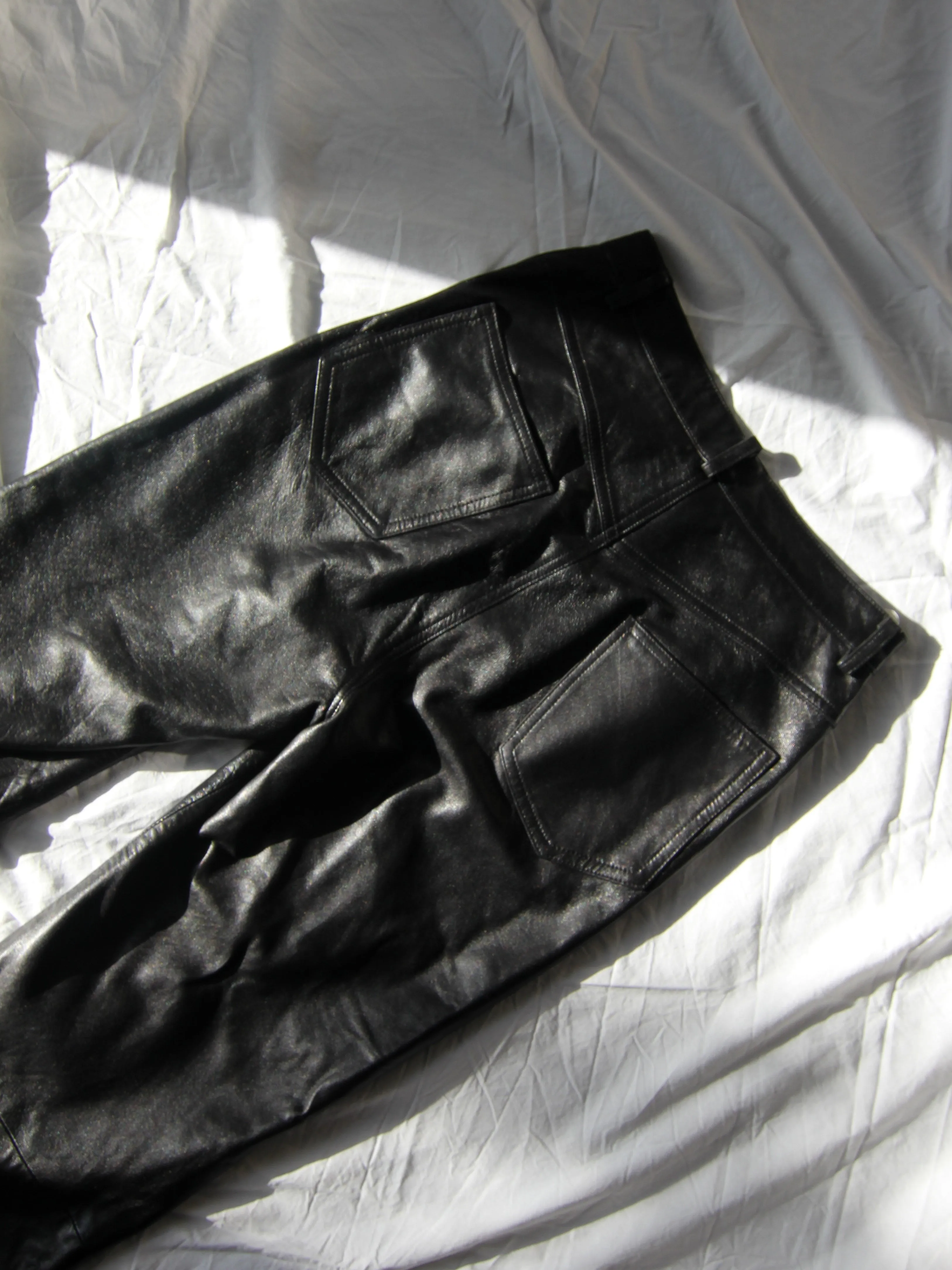 Five Pocket Leather Pants